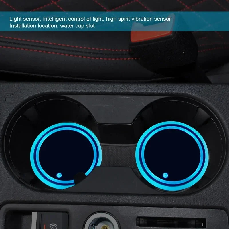 Vibrant LED Car Cup Holder Lights™